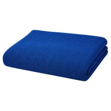 Imagem de Manta Para Sofá e Cama em Algodão 2,40x1,80 - Armarinho Silva, Azul Ro