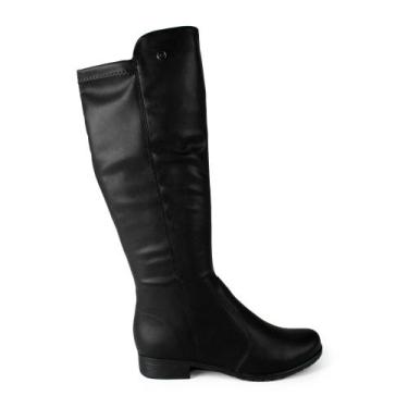 Imagem de Bota Feminina Dakota Cano Longo Salto Robusto Baixo Casual, 36, Preto