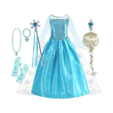 Imagem de Fantasia de Princesa Elsa para Meninas, Fantasia de Halloween para Cri