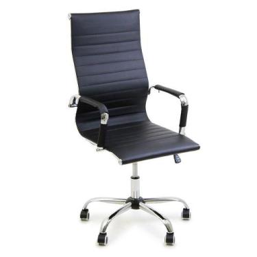 Imagem de Cadeira Alta De Escritorio Esteirinha Giratoria Ergonomica Preto - Ofi
