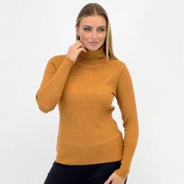 Imagem de Blusa Facinelli Tricot Manga Longa Gola Alta Feminina-Feminino