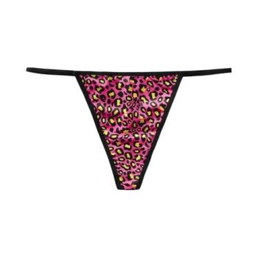 Imagem de Calcinhas Sexy Sem Costura Para Mulheres Com Estampa De Leopardo Em Vá