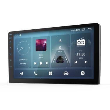 Imagem de Central Multimídia Universal Svart Tela de 9" Octa-Core 4GB de RAM 64GB GPS Chip Android Auto e Carplay + Câmera de ré