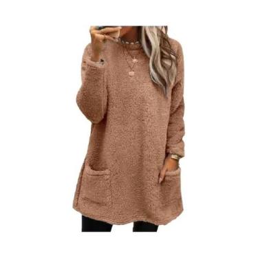 Imagem de Casaco Feminino De Inverno Quente Com Capuz De Lã, Estilo Streetwear C