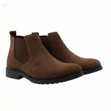 Imagem de Bota Masculina Chelsea material sintético Premium Confortável Casual E