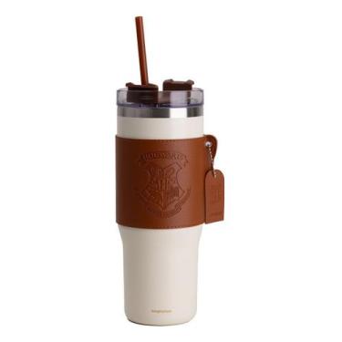 Imagem de Copo Termico Com Canudo Harry Potter Hogwarts Imaginarium - Marrom - L