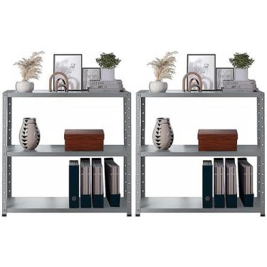 Imagem de 2 Estantes Para Livros Sala Loja Estoque Almoxarifado Escritório Quart