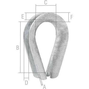 Imagem de Anilha Sapatilho Vonder 3/16" - 4,76 Mm Aço Carbono Zincado Para Laços
