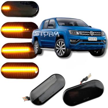 Imagem de Par Seta Pisca Sequencial Vw Amarok Paralama Sinal Lampada Lateral Led