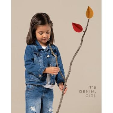 Imagem de Jaqueta Jeans Feminina Marinho - Mania Kids, 10
