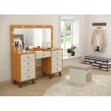 Imagem de Penteadeira Camarim Eloa Cinamomo/Off White - PATRIMAR, S/VOLTAGEM