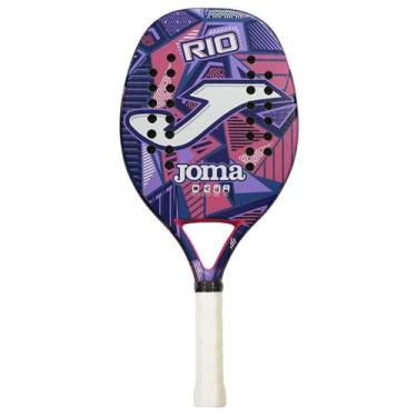 Imagem de Raquete de Beach Tennis Rio Joma Fibra de Vidro Roxo e Rosa