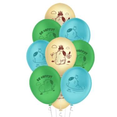 Imagem de Balão Tema Capivara N9 C/25un Festa Aniversario Decoração - Regina
