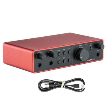 Imagem de Interface De Áudio USB Focusrite Scarlett 2i2 4ª Geração 2 Canais Com 