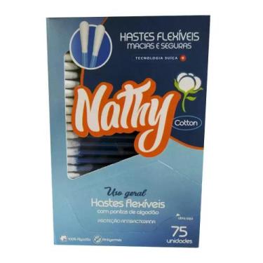 Imagem de KIT 10 CAIXAS Cotonete Hastes Flexíveis (NATHY) - Caixa com 75 Unidade