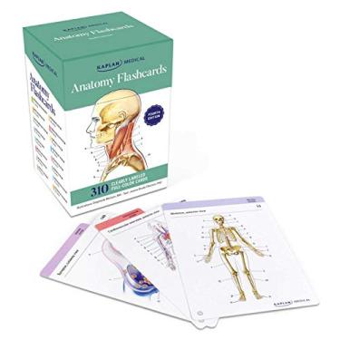Imagem de Anatomy Flashcards: 300 Flashcards with Anatomically Precise Drawings and Exhaustive Descriptions + 10 Customizable Bonus Cards and Sorting Ring for Custom Study: 310 Clearly Labeled Full-color Cards