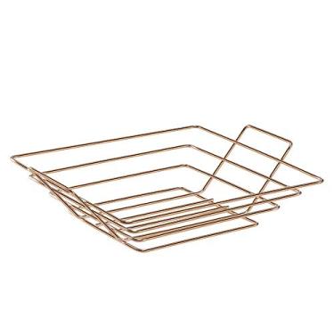 Imagem de Fruteira Mesa Quadrada, 32.5cm, Rosé Gold, Arthi