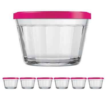 Imagem de Kit Pote Copo Americano C/Tampa Cor Sortida 600ml Nadir 6Un