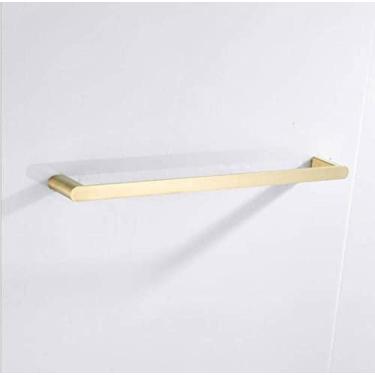 Imagem de 304 stainless steel brushed gold towel rack set for light luxury gold bathroom shelf toilet paper holder,Single Towel Bar
