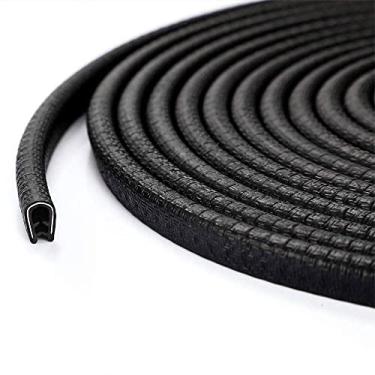 Imagem de QBUC Protetores de borda de porta de carro, clipe de borracha de 4 m, proteção de acabamento de borda em forma de U, adequado para a maioria dos modelos