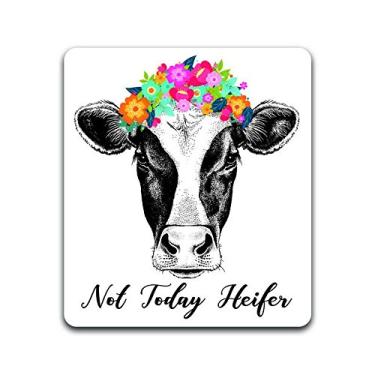 Imagem de Adesivo de vinil de vaca Not Today Heifer | Carros Caminhões Vans SUVs Janelas Paredes Bojos Laptops | Impressão e laminação de cores completas | 5 polegadas | KCD2457