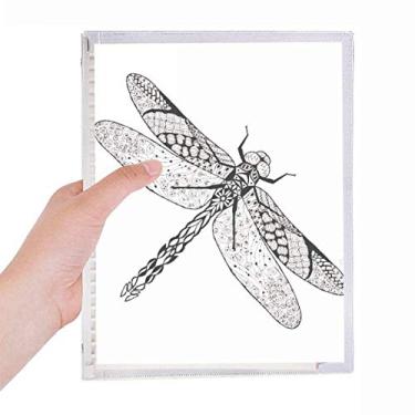 Imagem de Caderno de desenho de libélula com desenho de animal, diário de folhas soltas, recarregável, papelaria
