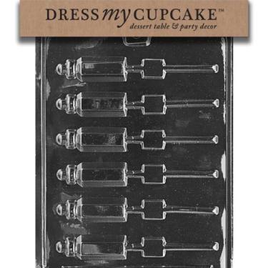 Imagem de Dress My Cupcake Molde para doces de chocolate, pirulito de mamadeira pequena, chá de bebê