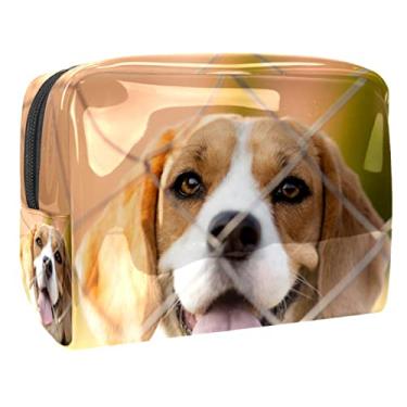 Imagem de Bolsa de maquiagem para cachorro fofo bolsa de cosméticos de viagem pequena bolsas de higiene pessoal maquiagem bolsa cosmética para bolsa cosméticos artigos de higiene pessoal 7,5 x 7,6 x 13 cm