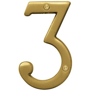 Imagem de Hy-Ko BR-43BB/3 3 números, 10 cm, latão escovado