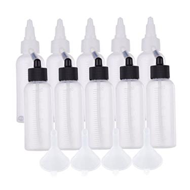 Imagem de LUGU Gar fa de tinta de aeróg fo 10pcs 65ml e gar fa de zenamento com 4 unidades de linha de escala de funil compatível com Airbrushes de mentação de sifão de dupla ação Iwata Badger Paasche