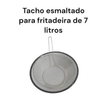 Imagem de Tacho Esmaltado Para Fritadeira De 7 Litros Com Cesto - Bravax