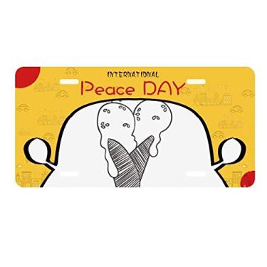 Imagem de DIYthinker Black Outline Sésamo Biscuits Placa de licença Placa de carro Decoração Dia da Paz