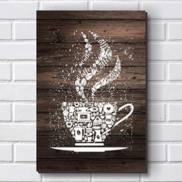 Imagem de Placa Decorativa em MDF com 20x30cm - Modelo P558 - Café
