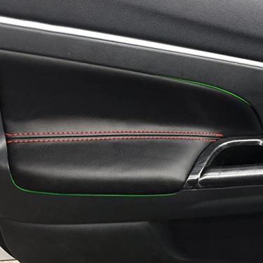 Imagem de MIVLA Painel de apoio de braço de porta de couro macio com acabamento em adesivo, adequado para Mitsubishi ASX 2013 2014 2015 2016 estilo de carro