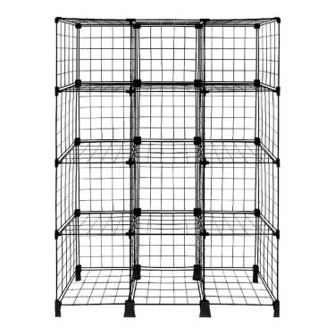 Imagem de Estante Balcão Expositor Aramado 12 Nichos Preto