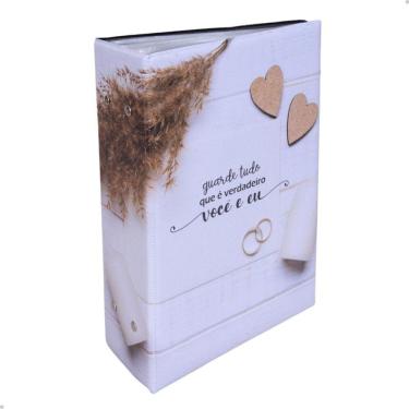 Imagem de Álbum Fotográfico Para 500 Fotos 10x15 - VOCÊ E EU - Namoro Noivado Alianças Casamento