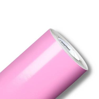 Imagem de Vinil Adesivo 1 metro x 50cm Rosa A Prova D'água Para Envelopamento de Geladeira Móveis