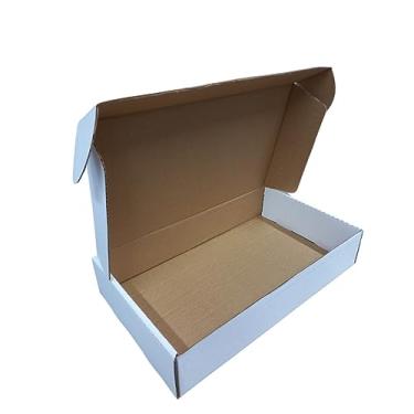 Imagem de 10 Caixas de Papelão Branco 40 X 24 X 08 Reforçada Mudança Correios Sedex E-commerce Organização Transportadoras