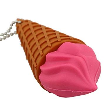 Imagem de Flash Drive USB em forma de sorvete de 128 GB, disco em U, dados USB 2.0, disco flash USB, pen drive, dispositivo de armazenamento, unidade USB, disco USB (rosa)