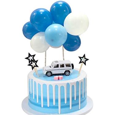 Imagem de zorpia Cake Topper Blue White Balloon Garland Arch Cake Toppers 10pcs/set 5inch Frozen Party Supplies Birthday Cake Decoration Wedding Kids Baby Shower Toppers Supplies