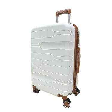 Imagem de Mala Média 23Kg Polipropileno Inquebrável Branca Ultra Leve