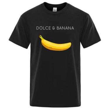 Imagem de Camiseta Unissex  Masculina E Feminina Algodão Estampada  Doce Banana