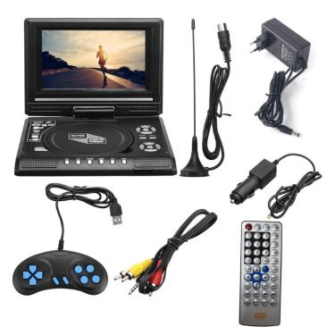 Imagem de DVD Player portátil com controle remoto  7 ''Screen  Suporte Game Pad  USB  Cartão SD  vários