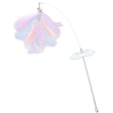 Imagem de Toyokar Teaser interativo de gatinhos com penas sintéticas longas decorativas: portátil e festivo para gatinhos pequenos a médios