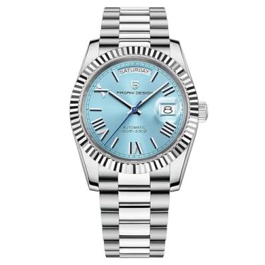 Imagem de HaiQin Pagani Design 1783 Relógio Mecânico Automático Masculino DD40 AR Vidro Safira Japonês NH36A Movimento 100 m Impermeável Data Relógio de Pulso Luxo, Azul-celeste, Japonês