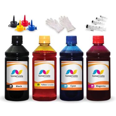 Imagem de Kit 4 Tinta Para Brother DCP-T300 BTD60BK e BT5001 500ml