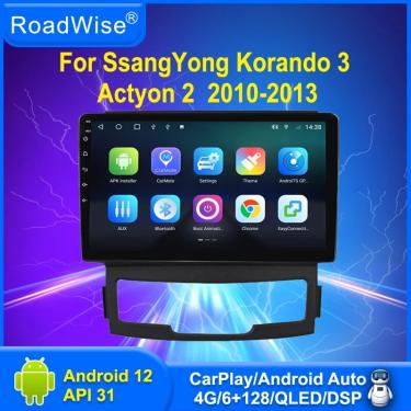 Imagem de Roadwise-Rádio do carro Android para SsangYong Korando  multimídia  4G  WiFi  GPS  DVD  2 DIN  8 GB