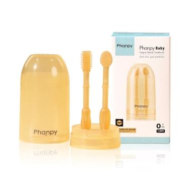 Imagem de Phanpy Escova de Dentes e Raspador de Língua para Bebês, Amarelo, Manual, Infantil, Ultra Macia, 1 Unidade