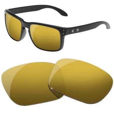 Imagem de HiCycle2 Lentes de reposição polarizadas para óculos de sol Oakley Holbrook XL - Várias opções, com pano de lente (Bronze)