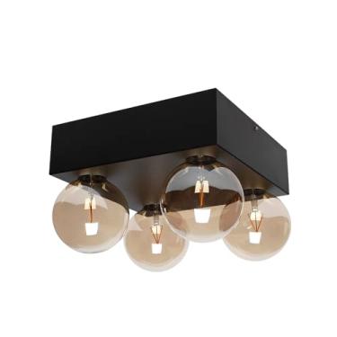 Imagem de PLAFON TASCHIBRA SEASONS 4XE27 PRETO FOSCO